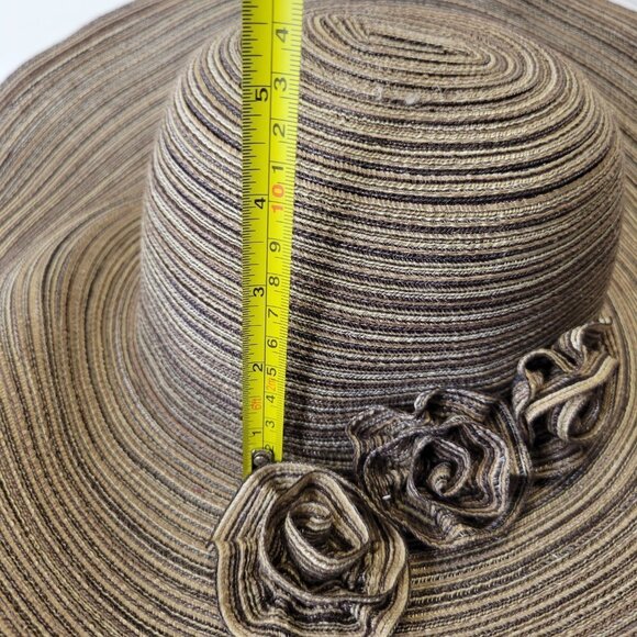 WOMENS Cotton Bendable Wide Brim Large Wedding, Summer Beach Holiday Party Hat - Picture 11 of 16